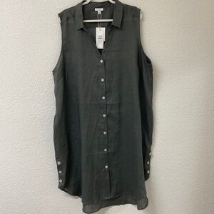 City Chic Refinity Sleeveless Lagenlook Shirt Dress XL NWT
